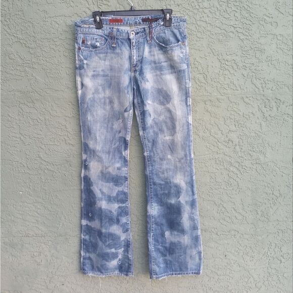 EUC VINTAGE ADRIANO GOLDSCHMEID The Angel Distressed Ripped Washed Jeans 29R - Picture 1 of 14